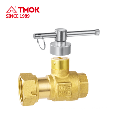 TMOK Magnetic lock brass water meter valve